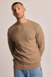 thumbnail: America Today gebreide trui Kain met ingebreid patroon khaki