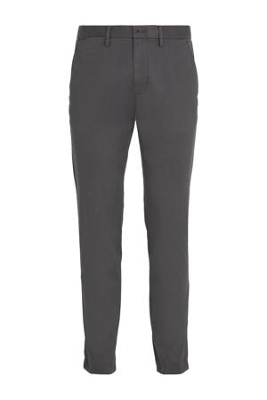 slim straight fit chino CORE BLEECKER 1985 met katoen dark ash