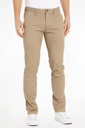 slim straight fit chino CORE BLEECKER 1985 met katoen batique khaki