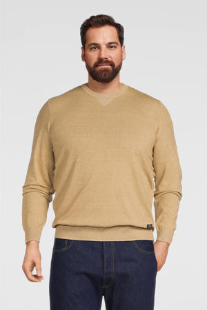 gemêleerde fijngebreide trui Plus Size oyster gray