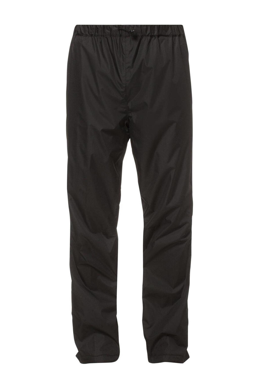 Zwarte heren VAUDE regenbroek Fluid Pants II van polyester 