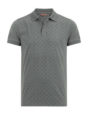 polo Krabi met stippen grijsgroen