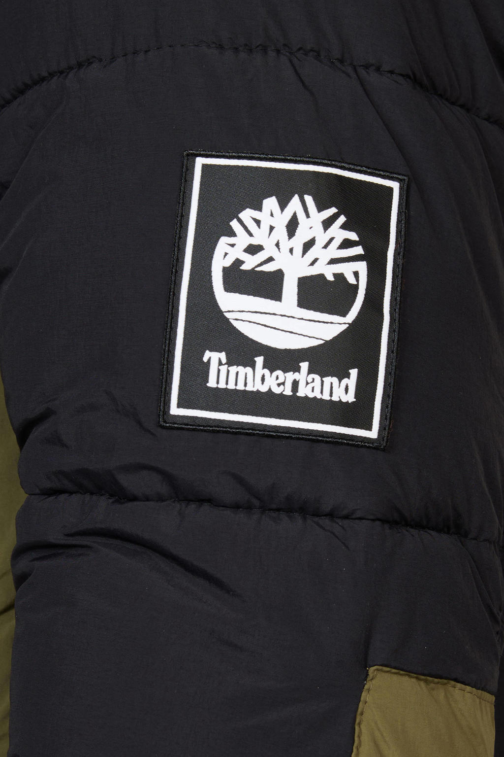Timberland gewatteerde jas met logo en patches geel multi