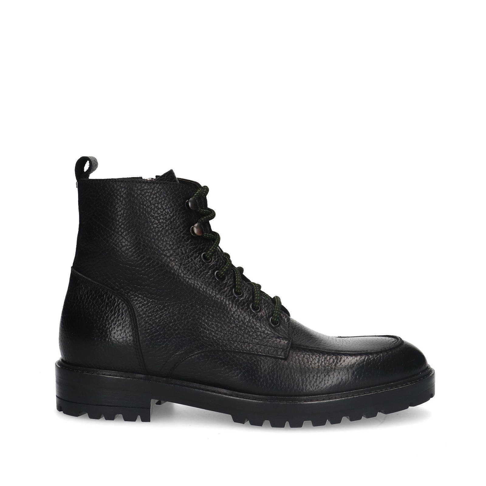 Manfield leren veterboots zwart sale