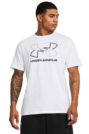 sportshirt Core Graphics wit/zwart