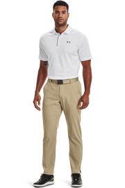 thumbnail: Witte heren Under Armour golfpolo Tech van polyester met effen, korte mouwen, klassieke kraag en knoopsluiting