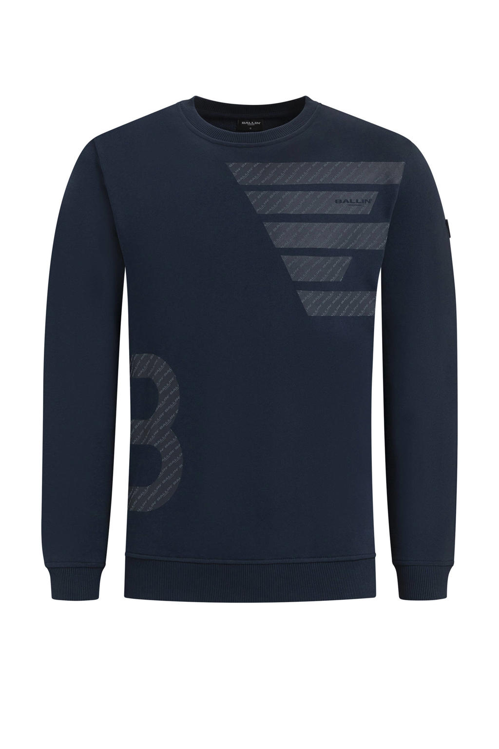 Ballin sweater met printopdruk donkerblauw