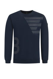 thumbnail: Ballin sweater met printopdruk donkerblauw