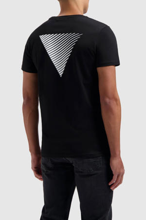 regular fit T-shirt met backprint black