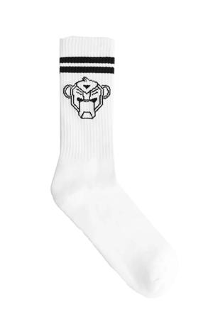 sokken met logo wit/zwart