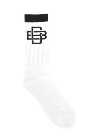 sokken met logo wit/zwart