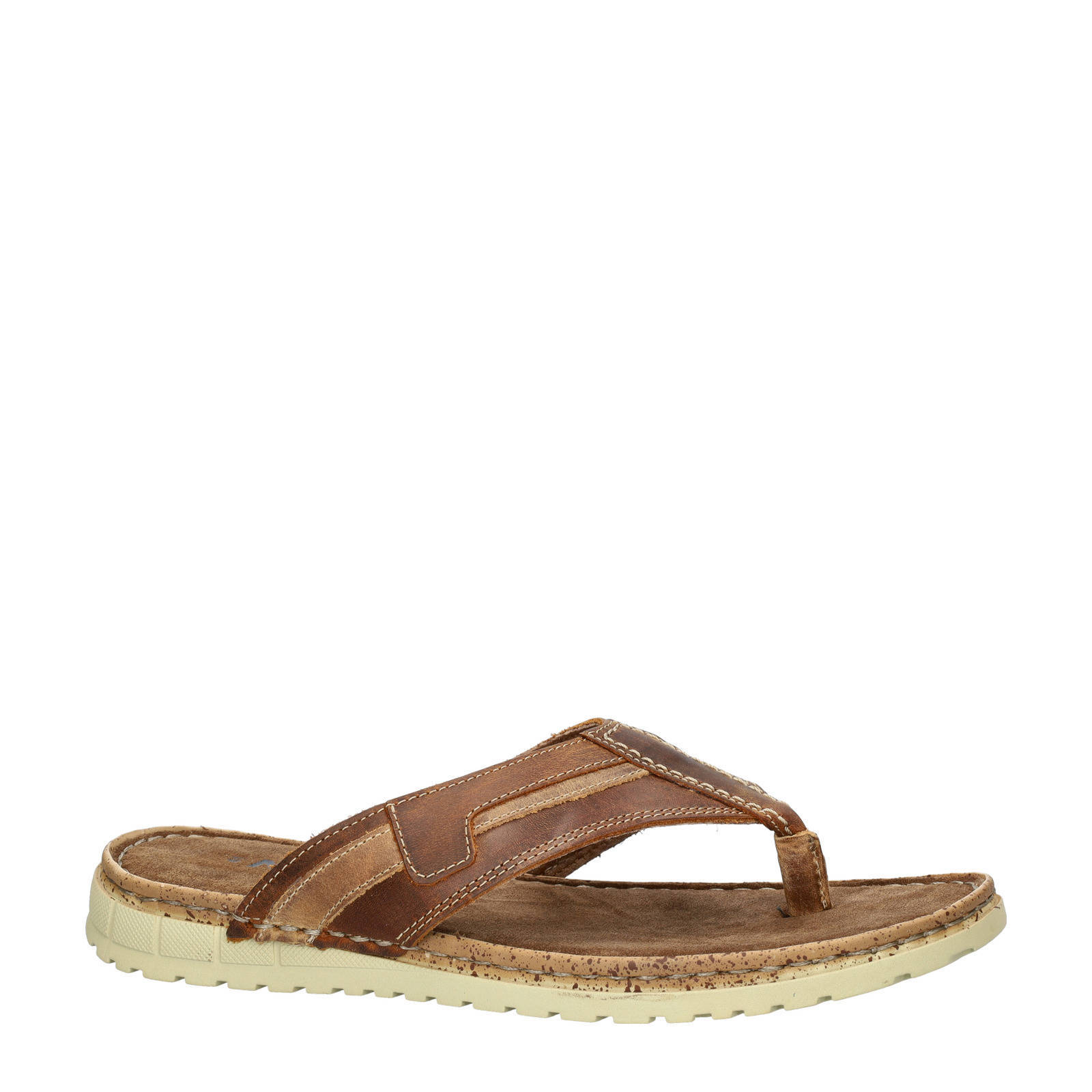 Nelson leren teenslippers cognac Union River