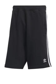 thumbnail: Zwarte heren adidas Originals sweatshort van katoen met straight fit, elastische tailleband met koord en logo dessin