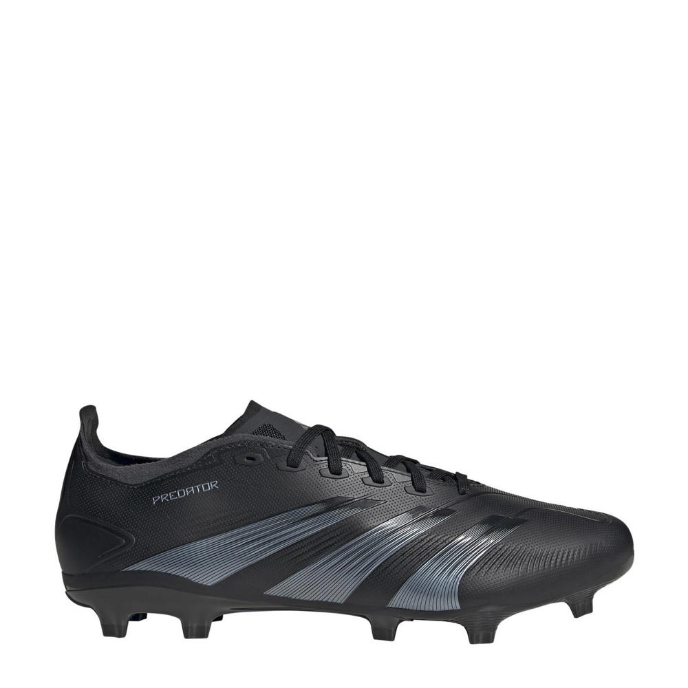 Zwart en antraciete heren adidas Performance Predator League FG senior voetbalschoenen van synthtische/voering:textiel/voetbed: eva met veters