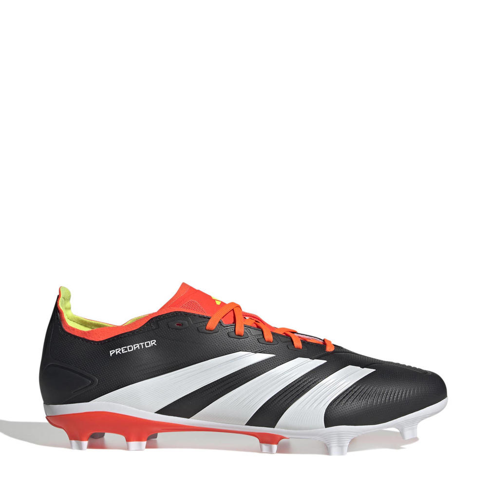 Zwart, wit en rode heren adidas Performance Predator League FG senior voetbalschoenen van synthtische/voering:textiel/voetbed: eva met veters