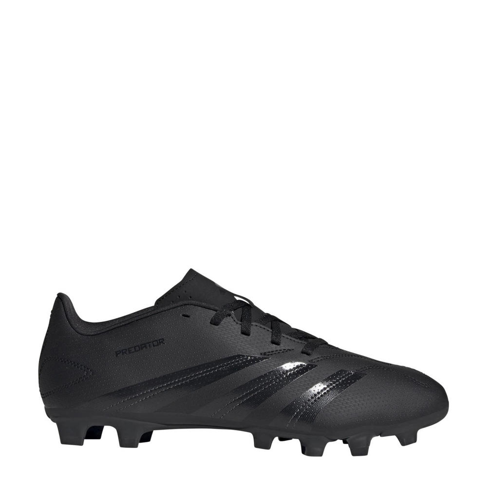 Zwart en antraciete heren adidas Performance Predator Club TxG senior voetbalschoenen van pu/voering: textiel/voetbed: eva