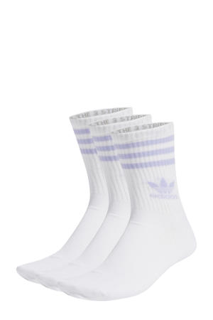 sokken - set van 3 wit/violet