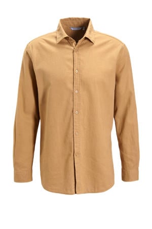 linnen casual overhemd beige