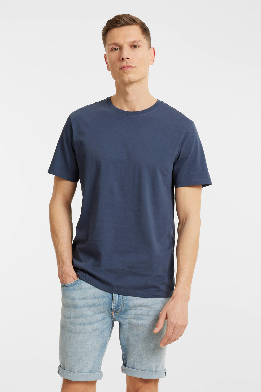 anytime denim short lichtblauw