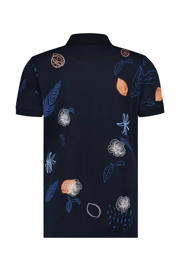 thumbnail: A fish named Fred polo met all over print donkerblauw