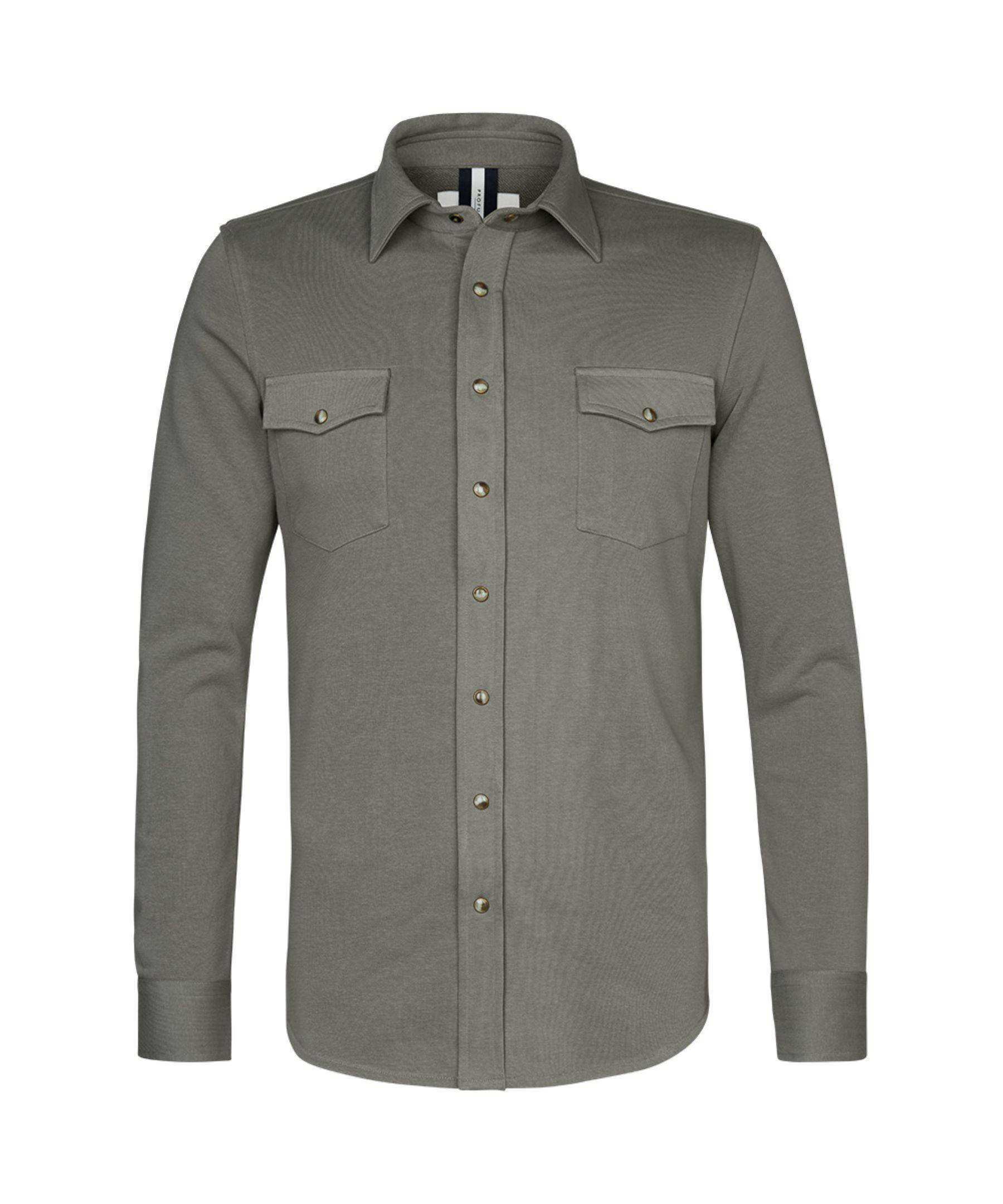 Profuomo regular fit overshirt WESTERN green Union River