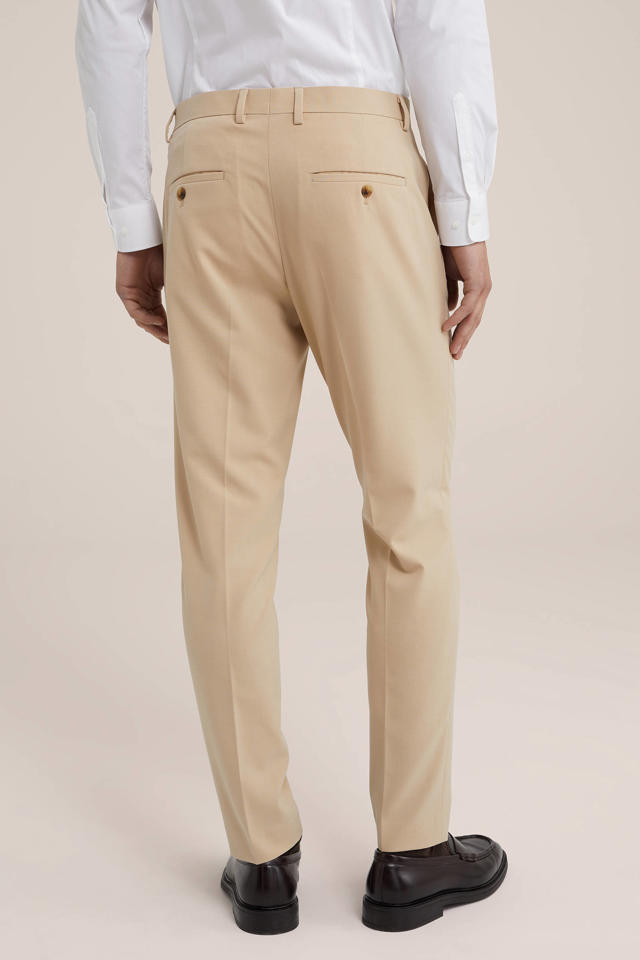 WE Fashion slim fit pantalon beige