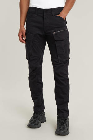 Rovic tapered fit cargo broek black