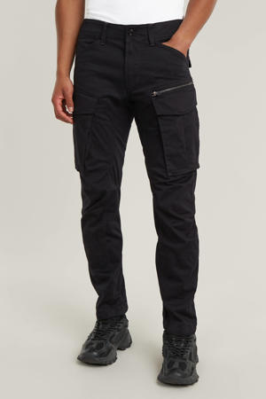 Rovic tapered fit cargo broek black