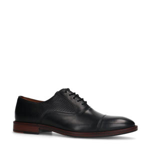   leren veterschoenen zwart