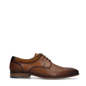   leren veterschoenen cognac