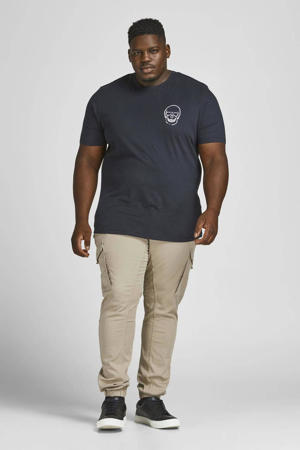 tapered cargo broek JPSTPAUL JJFLAKE beige