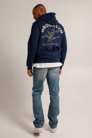 thumbnail: America Today hoodie met backprint donkerblauw