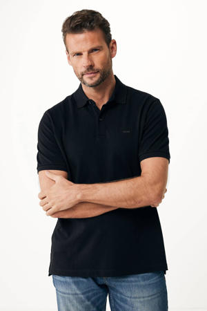 regular fit polo PETER met ingebreid patroon zwart