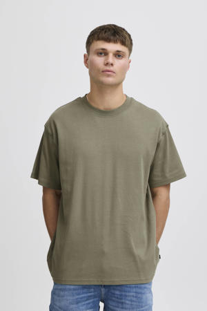 gemeleerd regular fit T-shirt groen