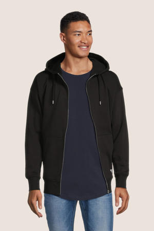 sweatvest SDLenz met logo zwart