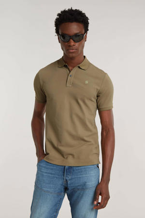 slim fit polo Dunda olijfgroen