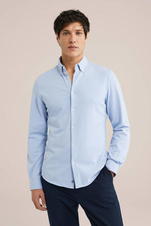 slim fit overhemd lichtblauw
