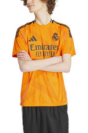 thumbnail: Oranje heren adidas Performance senior voetbalshirt Real Madrid Uit van polyester met logo dessin, korte mouwen en ronde hals