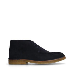   suède veterschoenen donkerblauw