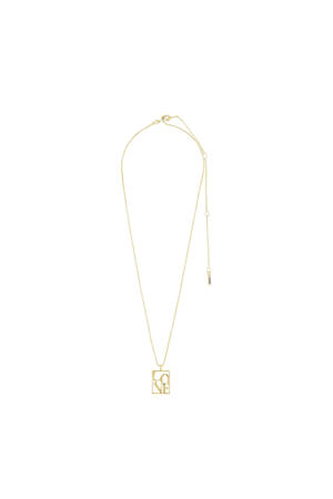 gold plated ketting Love Tag