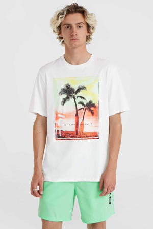 T-shirt met printopdruk wit