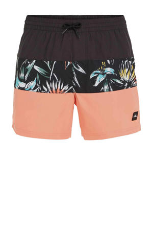 zwemshort Mix & Match Cali koraalrood/zwart
