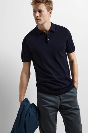 regular fit polo SLHBERG navy blazer