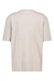 thumbnail: Grijze heren America Today regular fit T-shirt Elliot van katoen met effen, korte mouwen en ronde hals