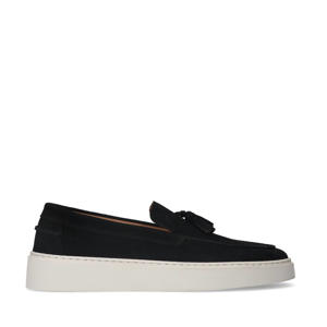   suède loafers zwart