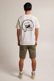 thumbnail: Witte heren America Today T-shirt Ezra van katoen met printopdruk, korte mouwen en ronde hals