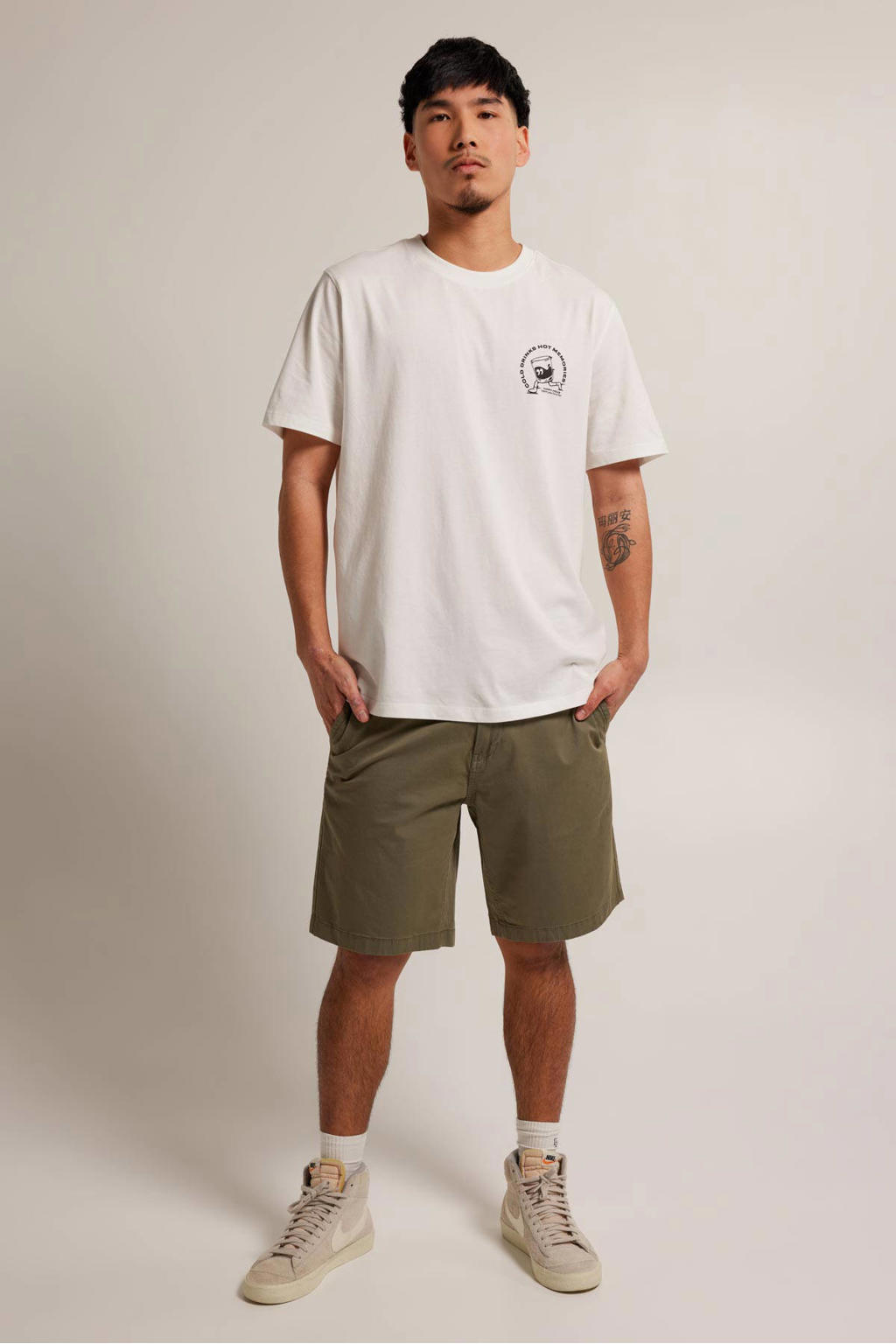 America Today T-shirt Ezra met printopdruk white