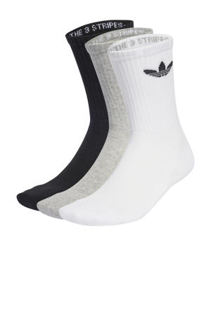 Senior  sokken Trefoil - set van 3 wit/grijs/zwart