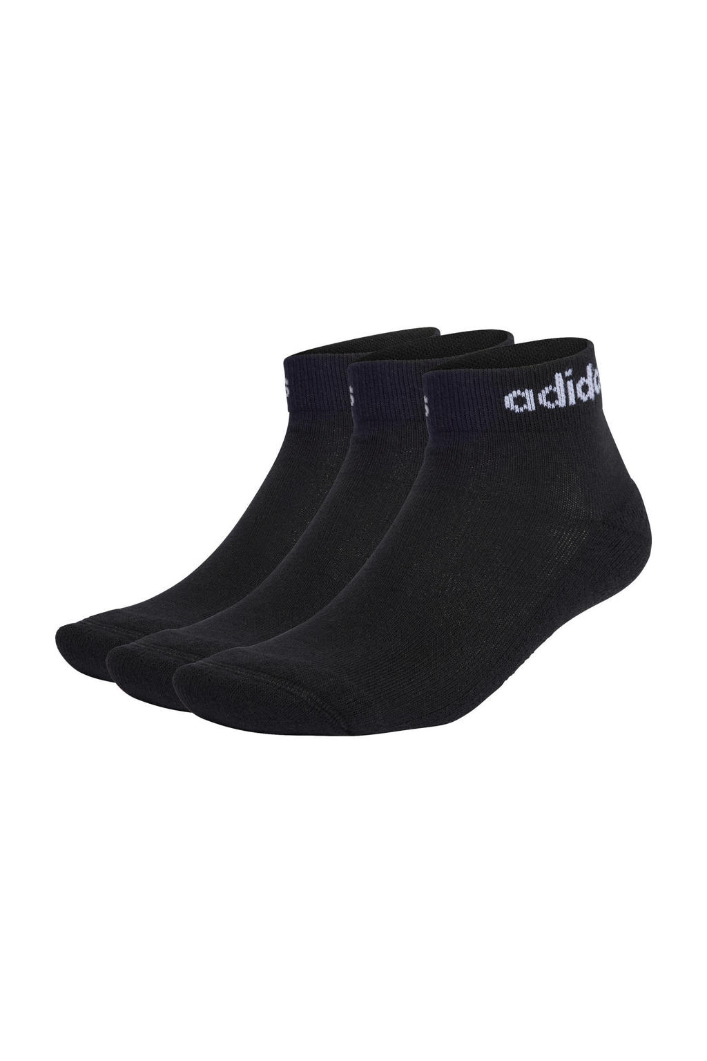 adidas Performance Senior  sportsokken - set van 3 zwart