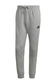 thumbnail: Grijze heren adidas Sportswear fleece joggingbroek van katoen met tapered fit, regular waist en logo dessin